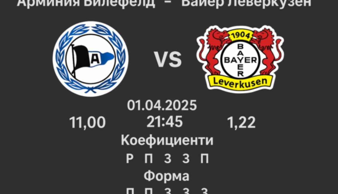 Арминия Билефелд - Байер Леверкузен bet365